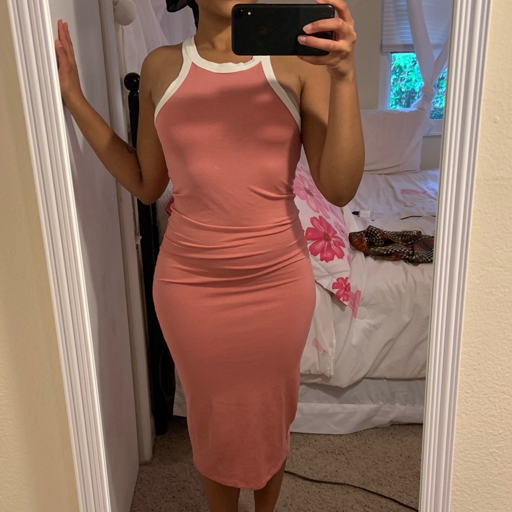 Mauve Pink Midi Dress